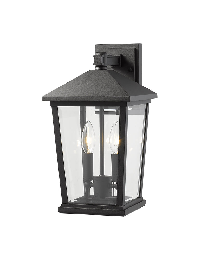 Z-Lite 568M-BK Two Light Outdoor Wall Sconce, Black