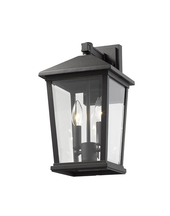 Z-Lite 568M-BK Two Light Outdoor Wall Sconce, Black