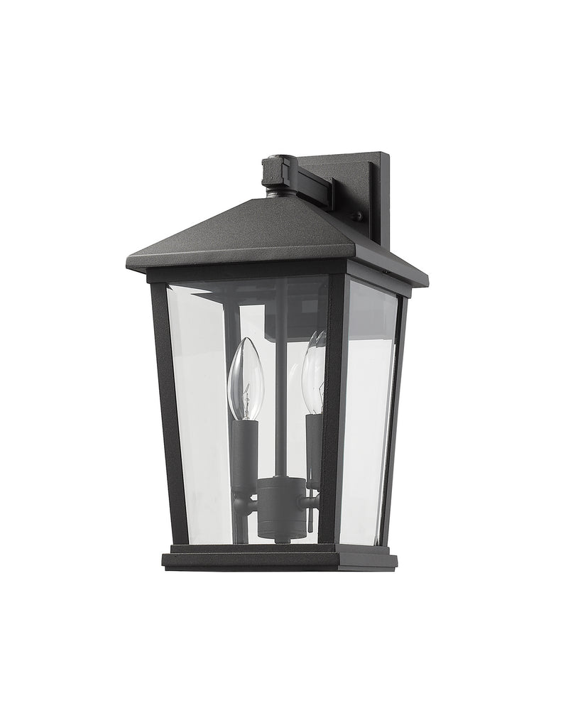 Z-Lite 568M-BK Two Light Outdoor Wall Sconce, Black