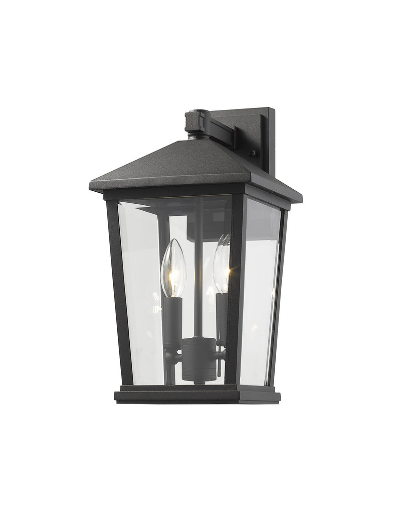 Z-Lite 568M-BK Two Light Outdoor Wall Sconce, Black