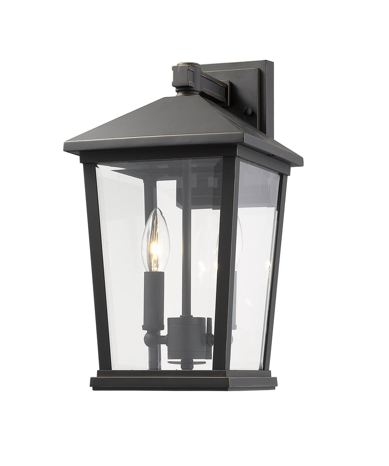 Z-Lite 568M-ORB Two Light Outdoor Wall Sconce, Oil Rubbed Bronze