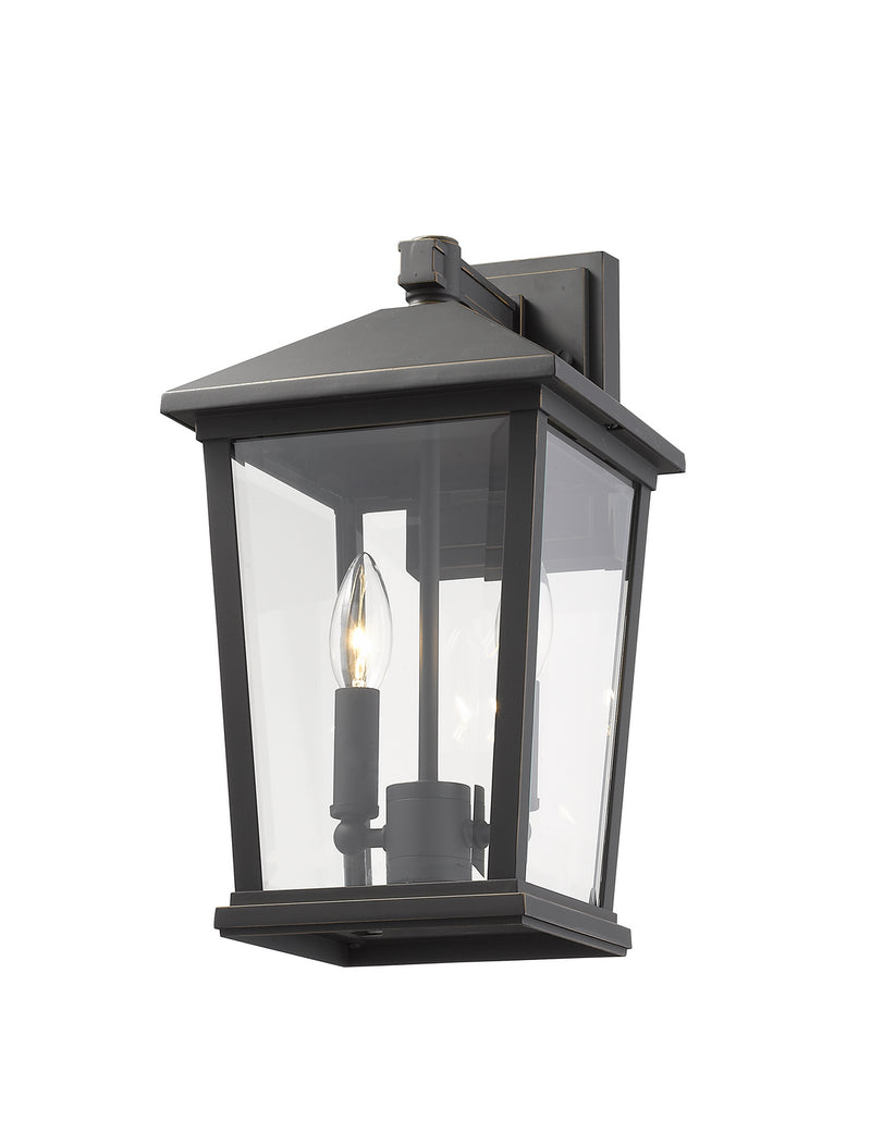 Z-Lite 568M-ORB Two Light Outdoor Wall Sconce, Oil Rubbed Bronze
