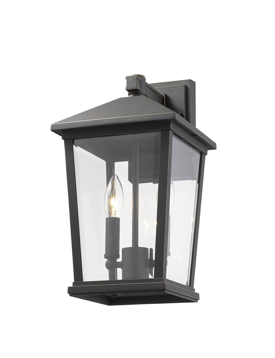 Z-Lite 568M-ORB Two Light Outdoor Wall Sconce, Oil Rubbed Bronze
