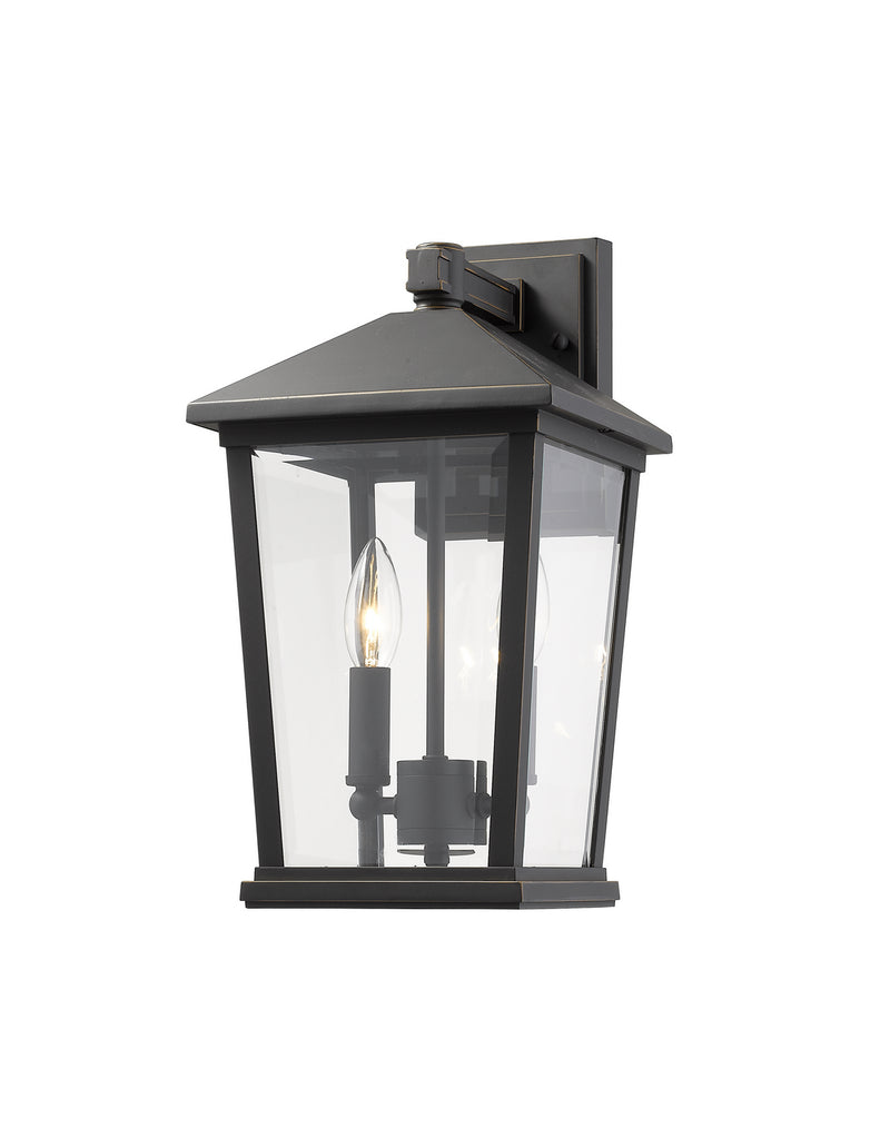 Z-Lite 568M-ORB Two Light Outdoor Wall Sconce, Oil Rubbed Bronze