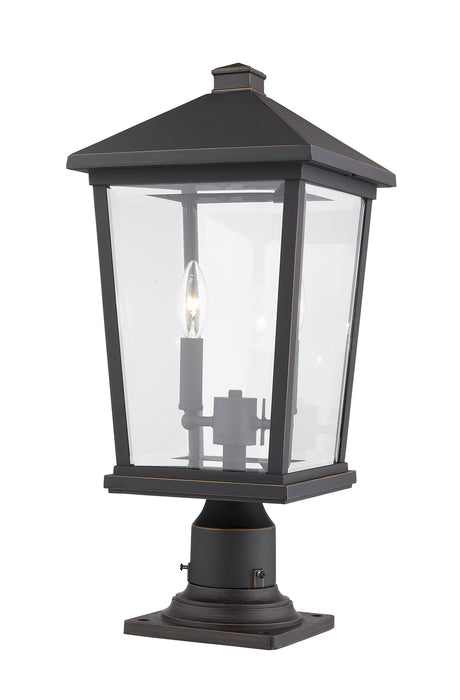 Z-Lite 568PHBR-533PM-ORB Two Light Outdoor Pier Mounted Fixture, Oil Rubbed Bronze