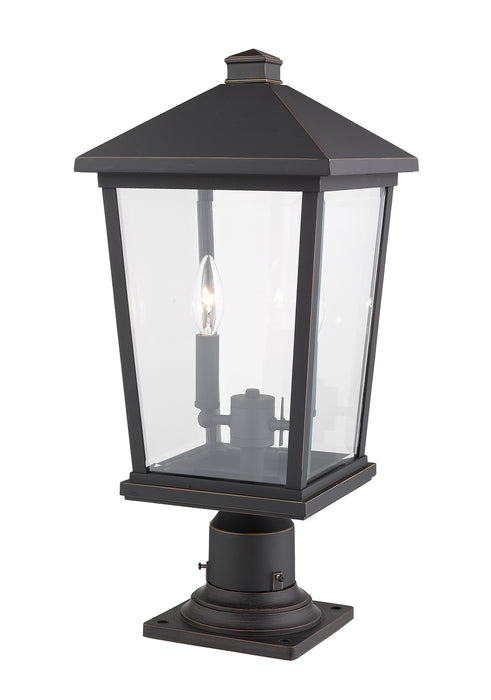Z-Lite 568PHBR-533PM-ORB Two Light Outdoor Pier Mounted Fixture, Oil Rubbed Bronze