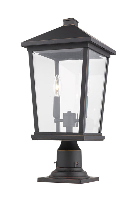 Z-Lite 568PHBR-533PM-ORB Two Light Outdoor Pier Mounted Fixture, Oil Rubbed Bronze