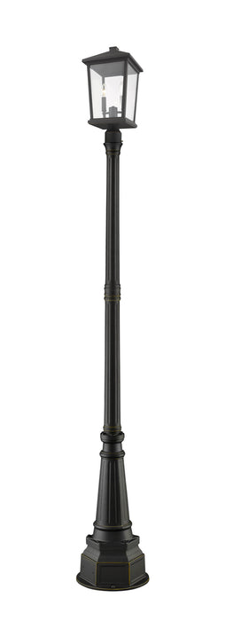 Z-Lite 568PHBR-564P-ORB Two Light Outdoor Post Mounted Fixture, Oil Rubbed Bronze