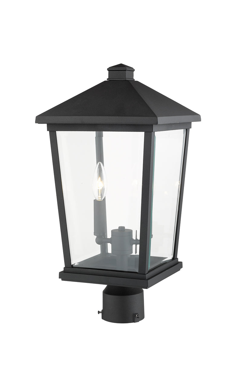Z-Lite 568PHBR-BK Two Light Outdoor Post Mount Fixture, Black