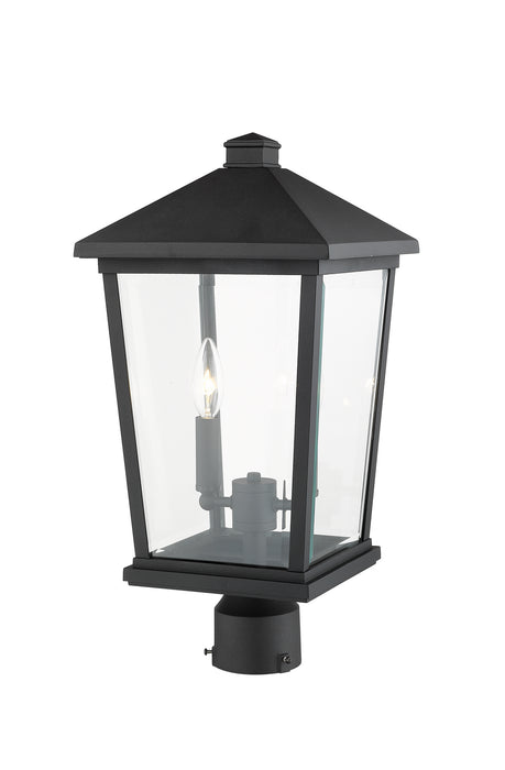 Z-Lite 568PHBR-BK Two Light Outdoor Post Mount Fixture, Black