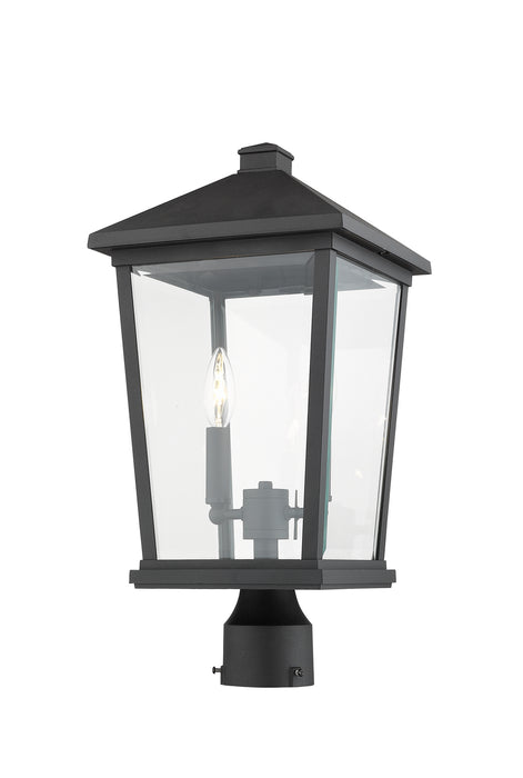 Z-Lite 568PHBR-BK Two Light Outdoor Post Mount Fixture, Black