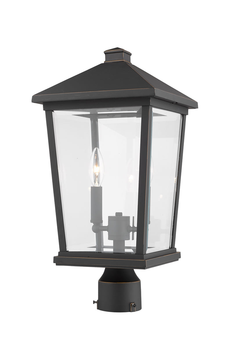 Z-Lite 568PHBR-ORB Two Light Outdoor Post Mount Fixture, Oil Rubbed Bronze