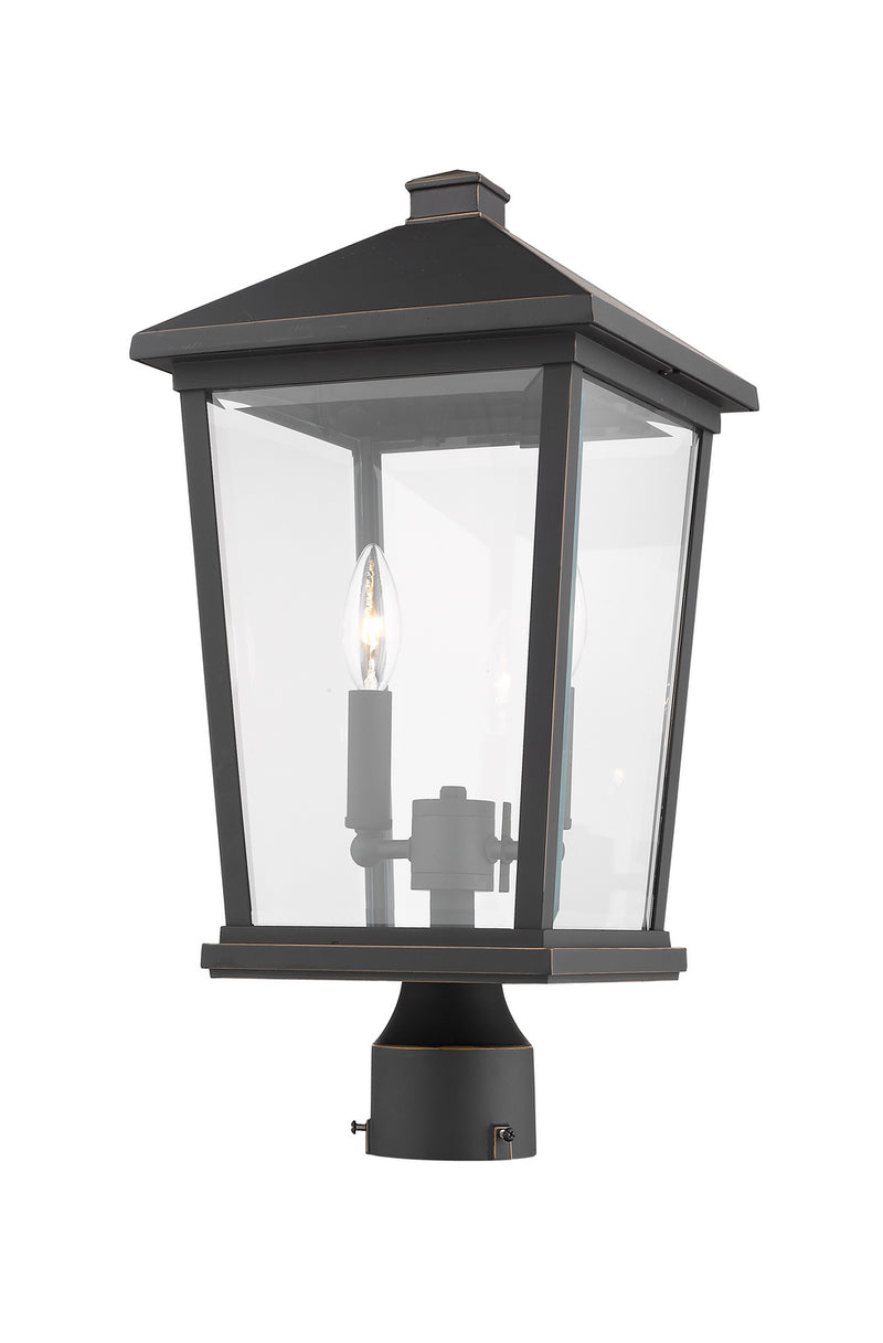 Z-Lite 568PHBR-ORB Two Light Outdoor Post Mount Fixture, Oil Rubbed Bronze