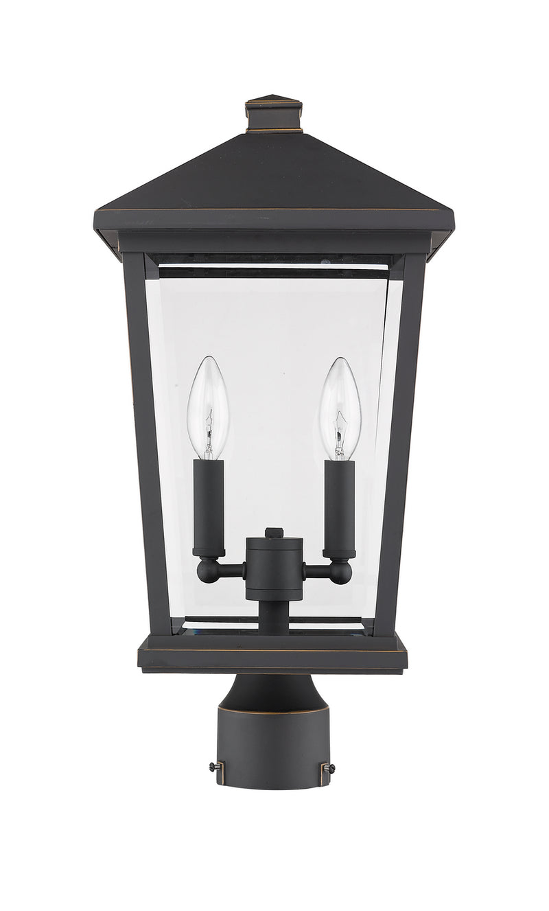 Z-Lite 568PHBR-ORB Two Light Outdoor Post Mount Fixture, Oil Rubbed Bronze