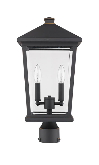 Z-Lite 568PHBR-ORB Two Light Outdoor Post Mount Fixture, Oil Rubbed Bronze