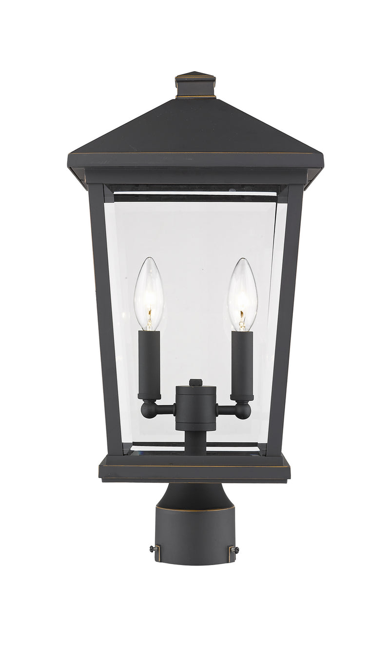 Z-Lite 568PHBR-ORB Two Light Outdoor Post Mount Fixture, Oil Rubbed Bronze