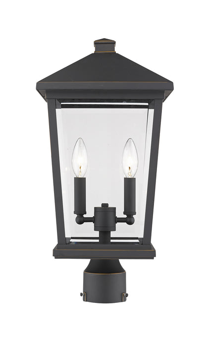 Z-Lite 568PHBR-ORB Two Light Outdoor Post Mount Fixture, Oil Rubbed Bronze