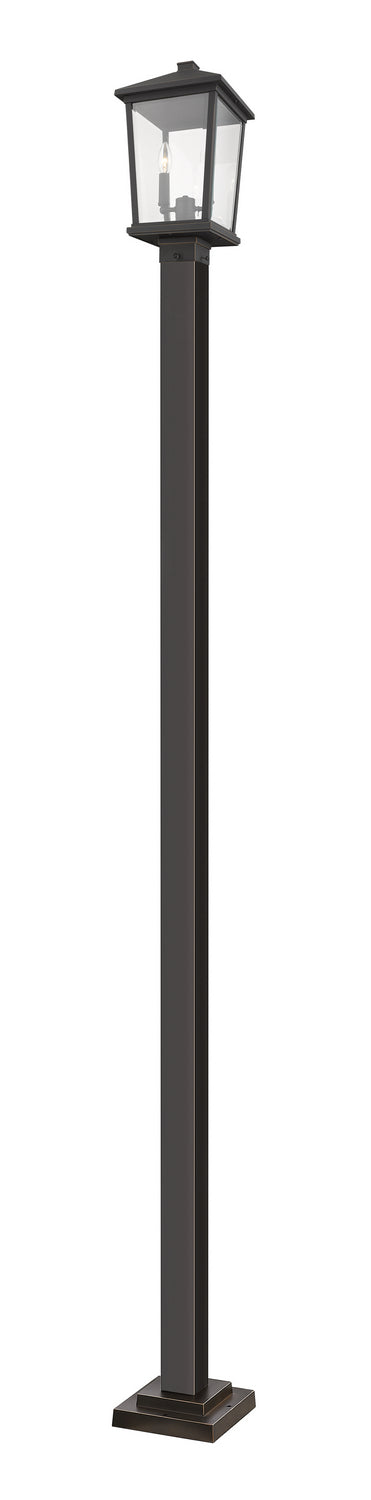 Z-Lite 568PHBS-536P-ORB Two Light Outdoor Post Mounted Fixture, Oil Rubbed Bronze