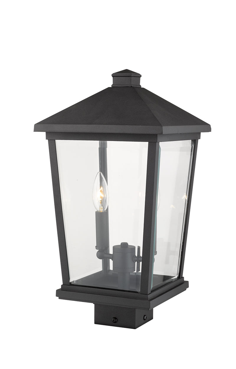 Z-Lite 568PHBS-BK Two Light Outdoor Post Mount Fixture, Black