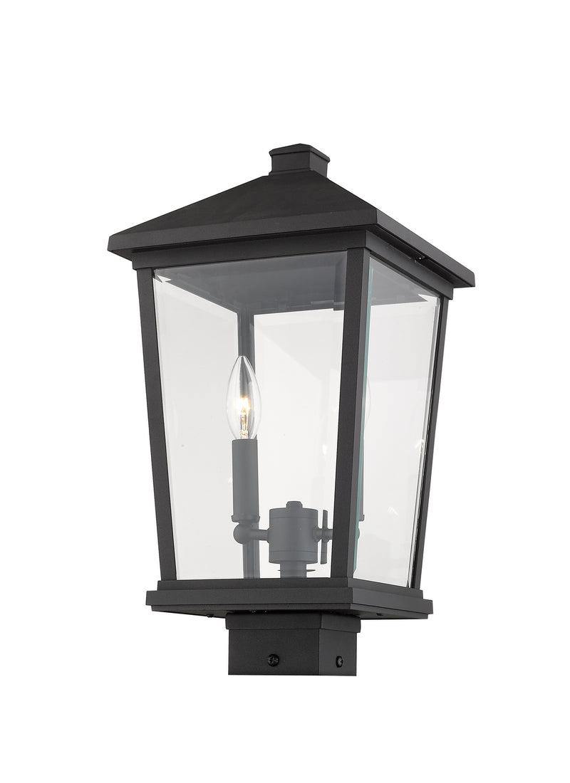 Z-Lite 568PHBS-BK Two Light Outdoor Post Mount Fixture, Black