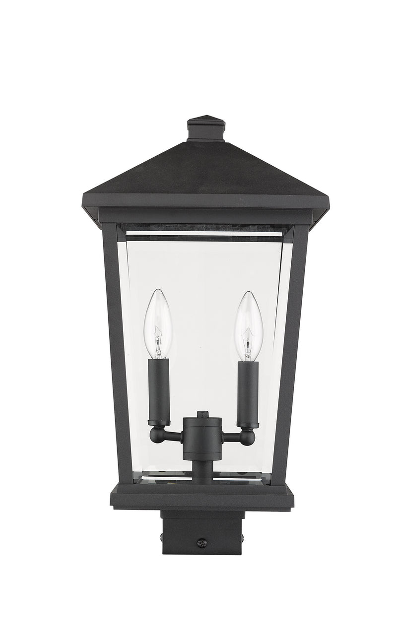 Z-Lite 568PHBS-BK Two Light Outdoor Post Mount Fixture, Black