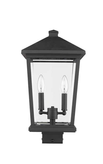 Z-Lite 568PHBS-BK Two Light Outdoor Post Mount Fixture, Black