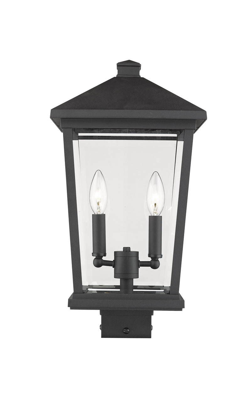 Z-Lite 568PHBS-BK Two Light Outdoor Post Mount Fixture, Black