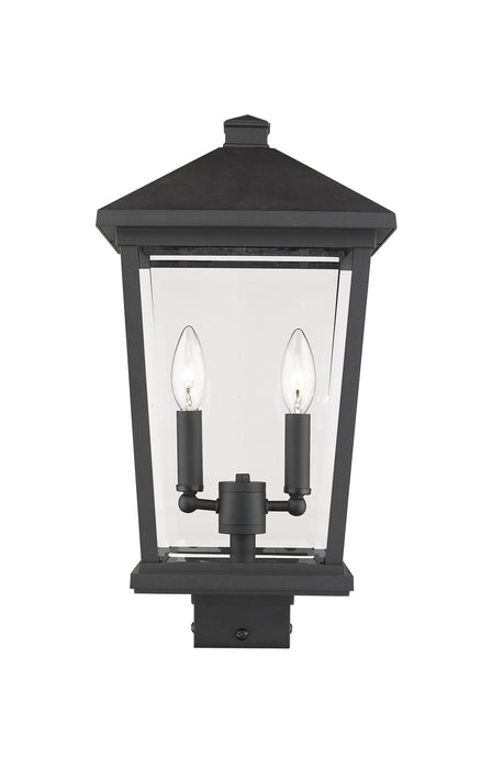 Z-Lite 568PHBS-BK Two Light Outdoor Post Mount Fixture, Black