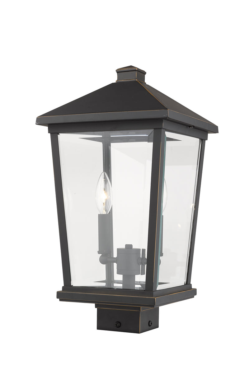 Z-Lite 568PHBS-ORB Two Light Outdoor Post Mount Fixture, Oil Rubbed Bronze