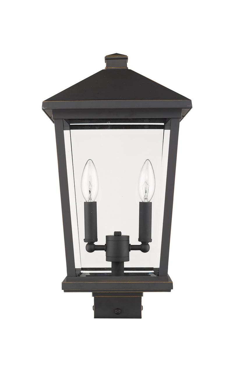 Z-Lite 568PHBS-ORB Two Light Outdoor Post Mount Fixture, Oil Rubbed Bronze