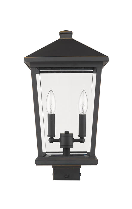 Z-Lite 568PHBS-ORB Two Light Outdoor Post Mount Fixture, Oil Rubbed Bronze