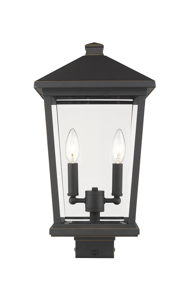 Z-Lite 568PHBS-ORB Two Light Outdoor Post Mount Fixture, Oil Rubbed Bronze