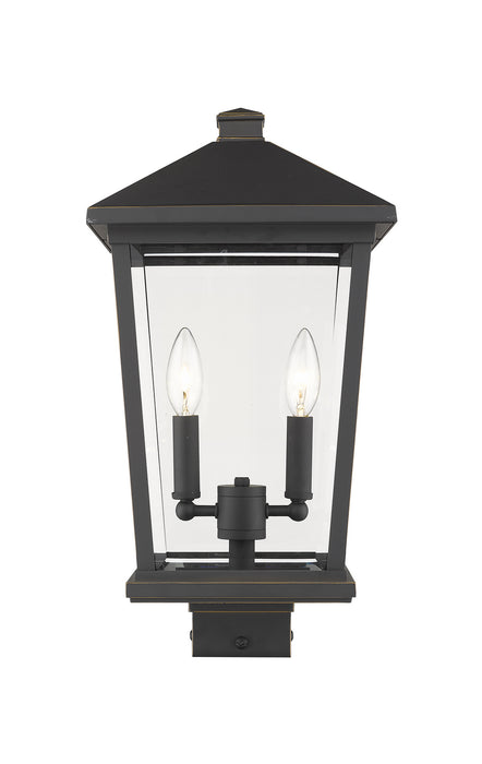 Z-Lite 568PHBS-ORB Two Light Outdoor Post Mount Fixture, Oil Rubbed Bronze