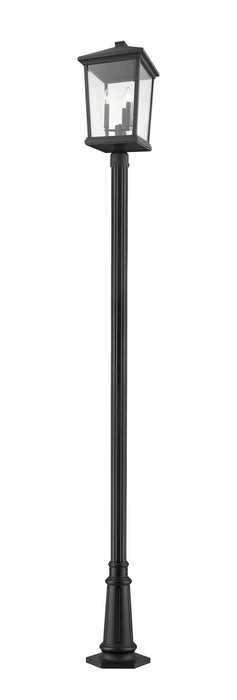 Z-Lite 568PHXLR-557P-BK Three Light Outdoor Post Mount, Black