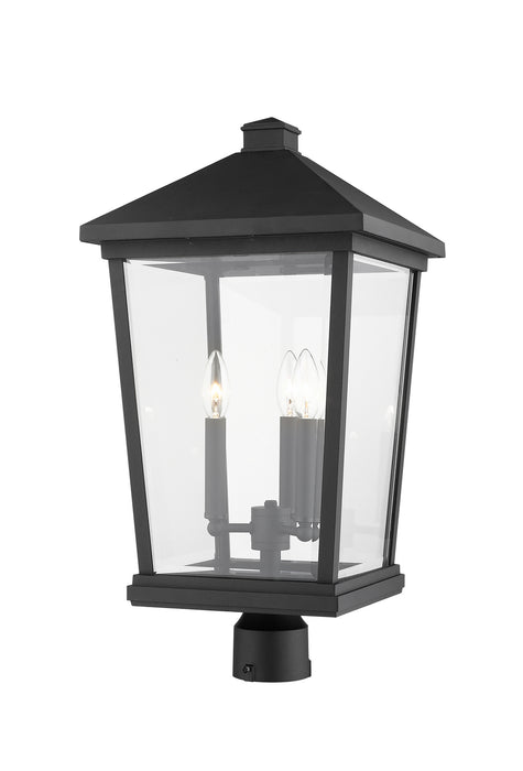 Z-Lite 568PHXLR-BK Three Light Outdoor Post Mount Fixture, Black