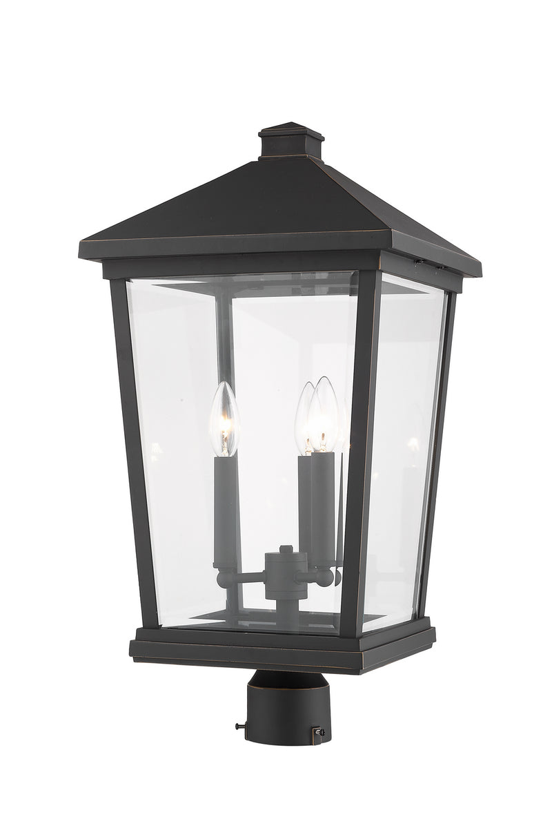Z-Lite 568PHXLR-ORB Three Light Outdoor Post Mount Fixture, Oil Rubbed Bronze