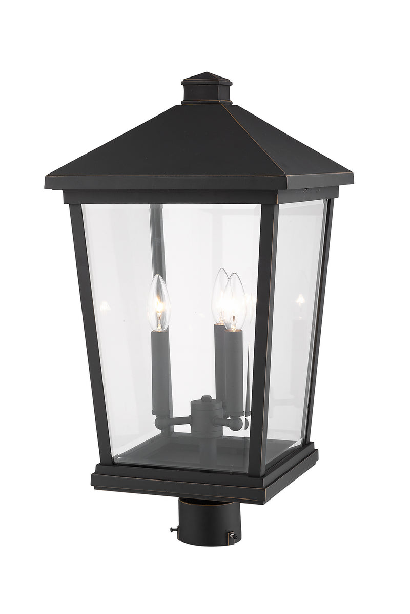 Z-Lite 568PHXLR-ORB Three Light Outdoor Post Mount Fixture, Oil Rubbed Bronze