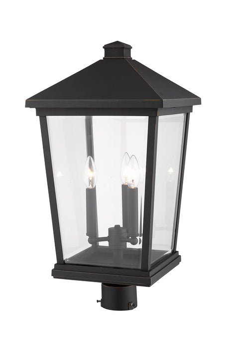 Z-Lite 568PHXLR-ORB Three Light Outdoor Post Mount Fixture, Oil Rubbed Bronze