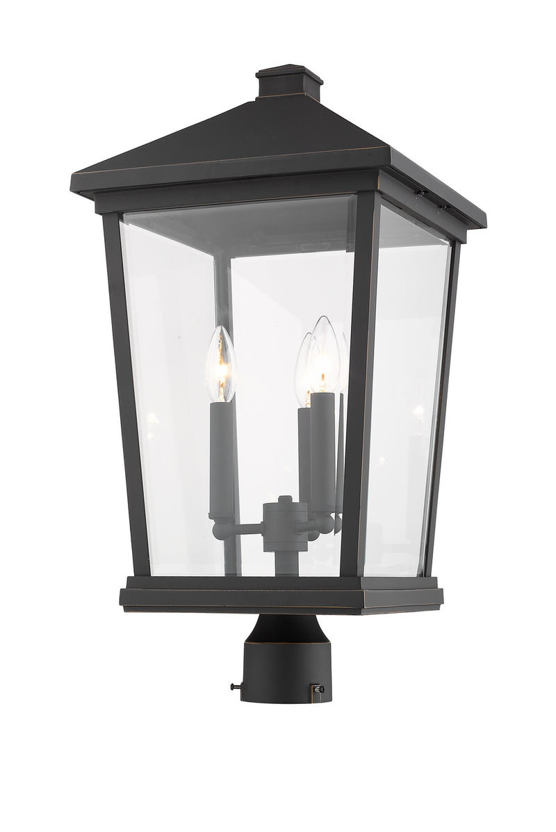 Z-Lite 568PHXLR-ORB Three Light Outdoor Post Mount Fixture, Oil Rubbed Bronze