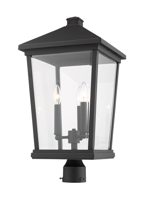 Z-Lite 568PHXLR-ORB Three Light Outdoor Post Mount Fixture, Oil Rubbed Bronze