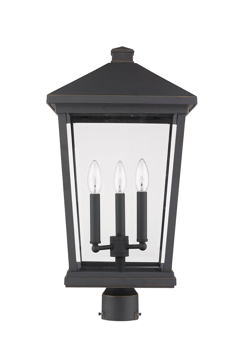 Z-Lite 568PHXLR-ORB Three Light Outdoor Post Mount Fixture, Oil Rubbed Bronze