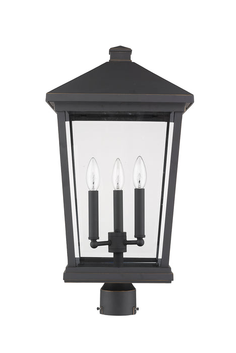 Z-Lite 568PHXLR-ORB Three Light Outdoor Post Mount Fixture, Oil Rubbed Bronze