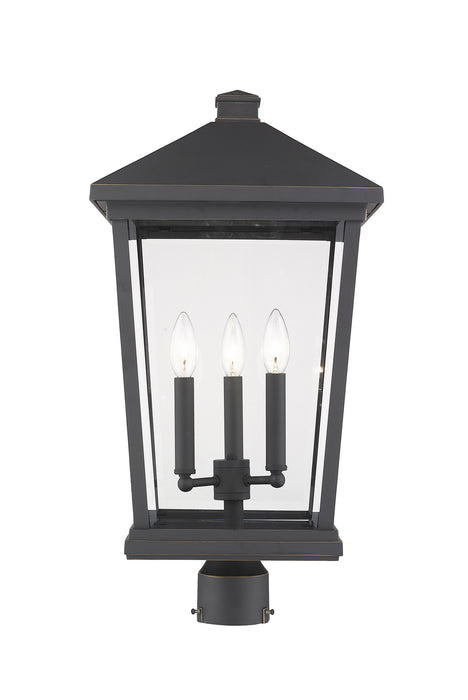 Z-Lite 568PHXLR-ORB Three Light Outdoor Post Mount Fixture, Oil Rubbed Bronze