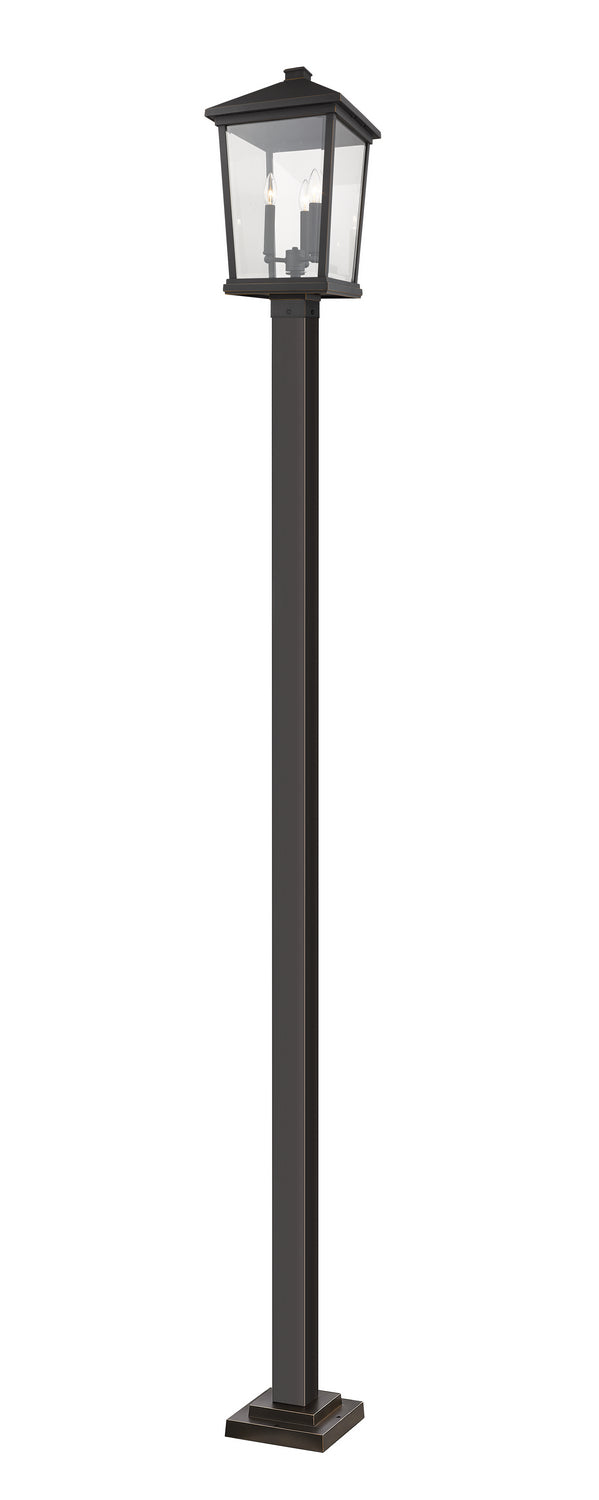 Z-Lite 568PHXLS-536P-ORB Three Light Outdoor Post Mounted Fixture, Oil Rubbed Bronze