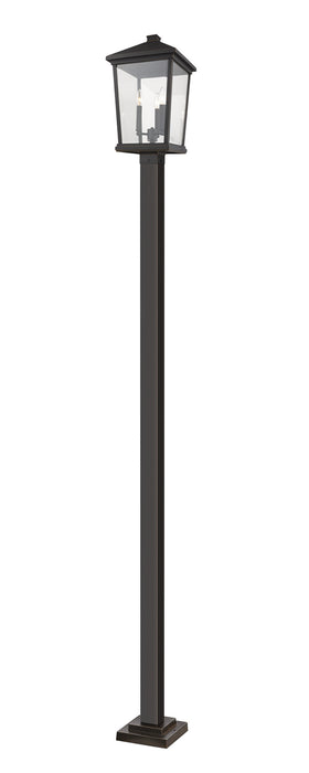 Z-Lite 568PHXLS-536P-ORB Three Light Outdoor Post Mounted Fixture, Oil Rubbed Bronze
