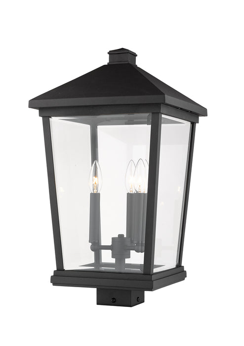 Z-Lite 568PHXLS-BK Three Light Outdoor Post Mount Fixture, Black
