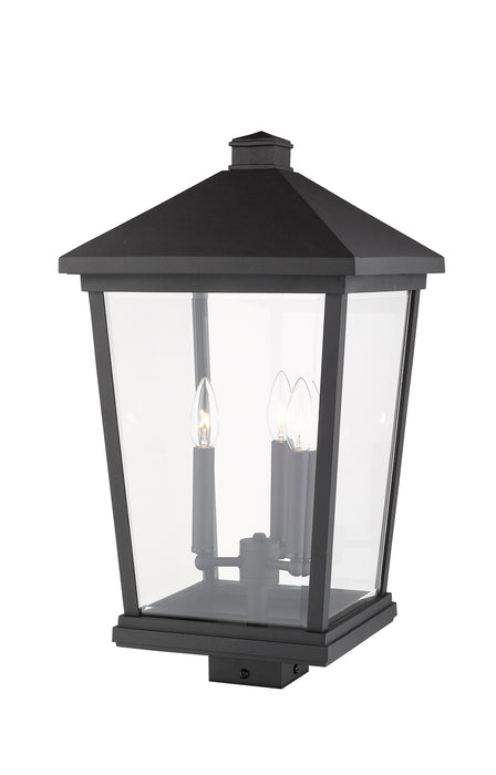 Z-Lite 568PHXLS-BK Three Light Outdoor Post Mount Fixture, Black