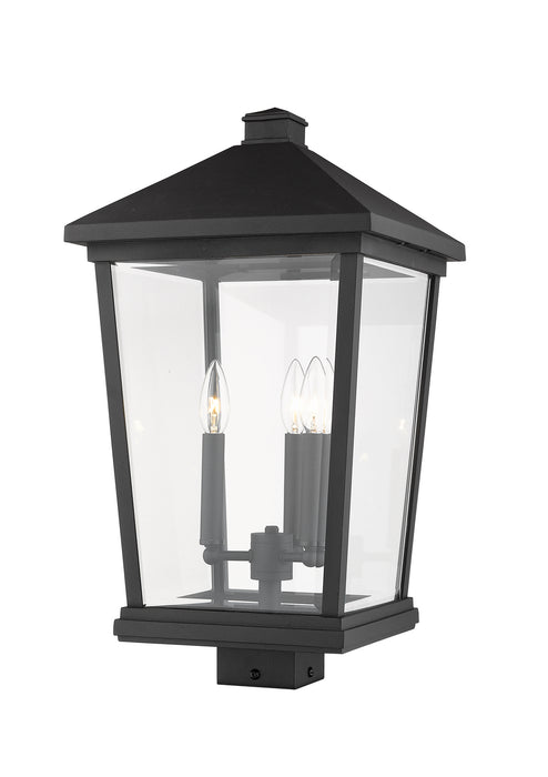Z-Lite 568PHXLS-BK Three Light Outdoor Post Mount Fixture, Black