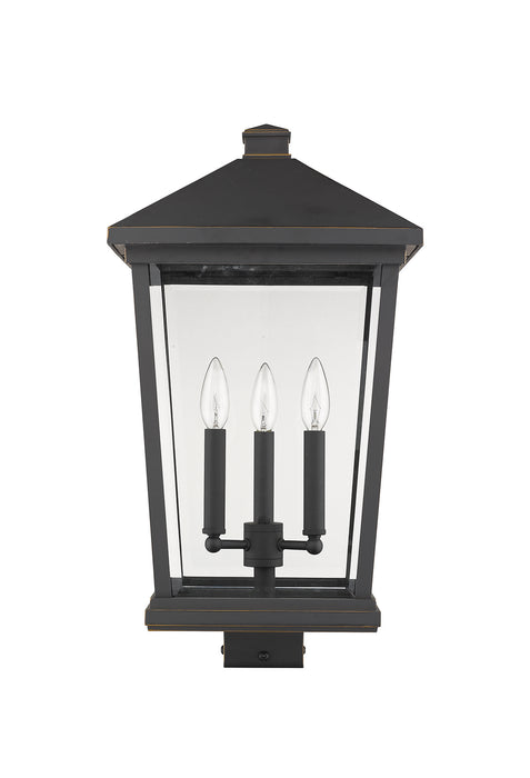 Z-Lite 568PHXLS-ORB Three Light Outdoor Post Mount Fixture, Oil Rubbed Bronze