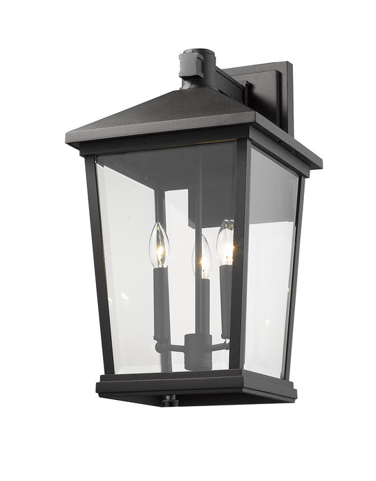 Z-Lite 568XL-BK Three Light Outdoor Wall Light, Black